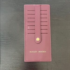 Badgley Mischka Burgandy Card Holder